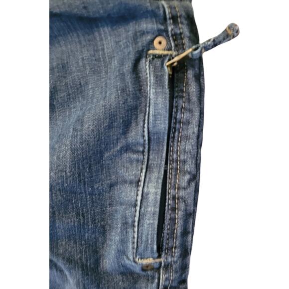 BOSSINI Womens Denim Capri Pants Medium 30" Dark Blue Indigo Straight Leg Jeans - Picture 4 of 9